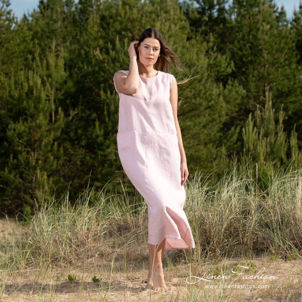 ELLE Robe rose 5 ELLE Robe rose – Image 5
