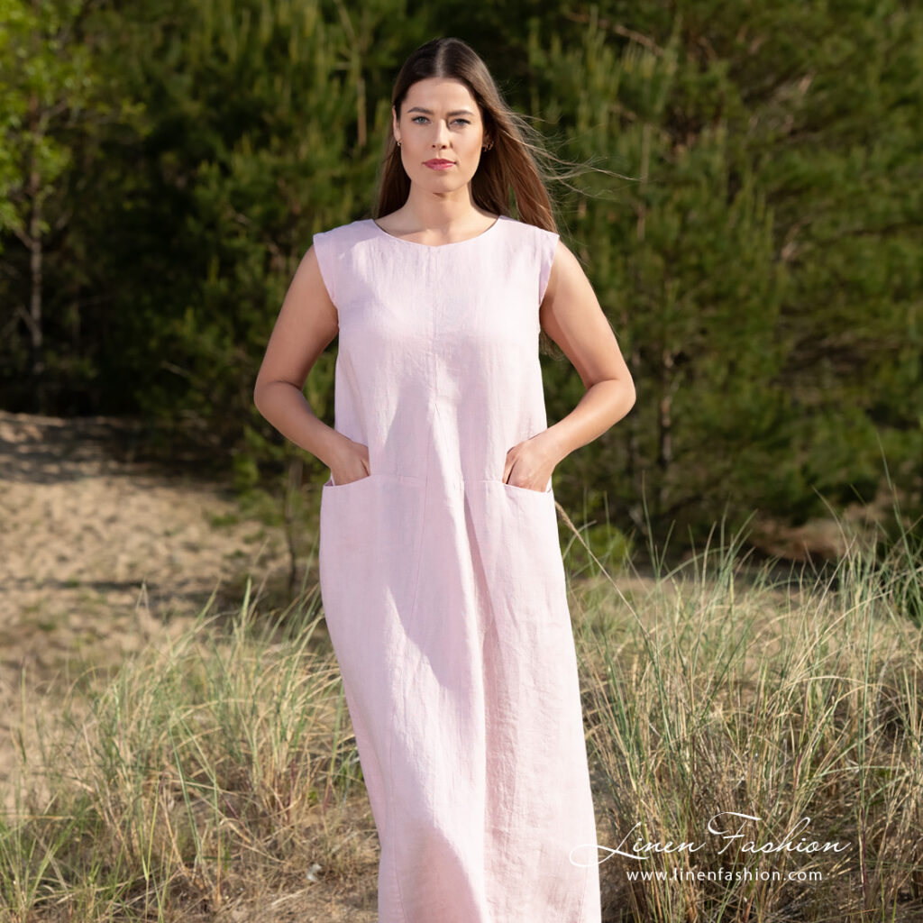 ELLE Robe rose 4 ELLE Robe rose – Image 4