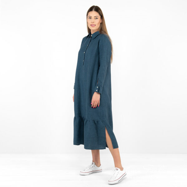 MINDY Robe bleue rayée – Image 3