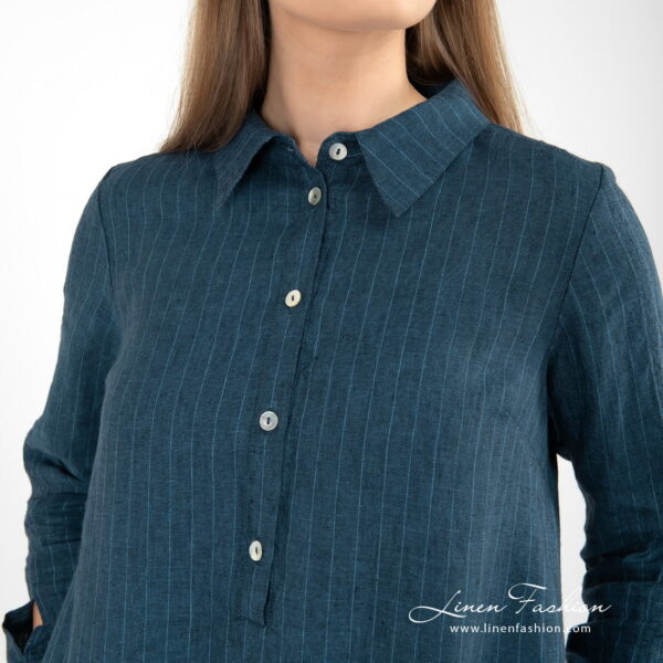 MINDY Robe bleue rayée – Image 4