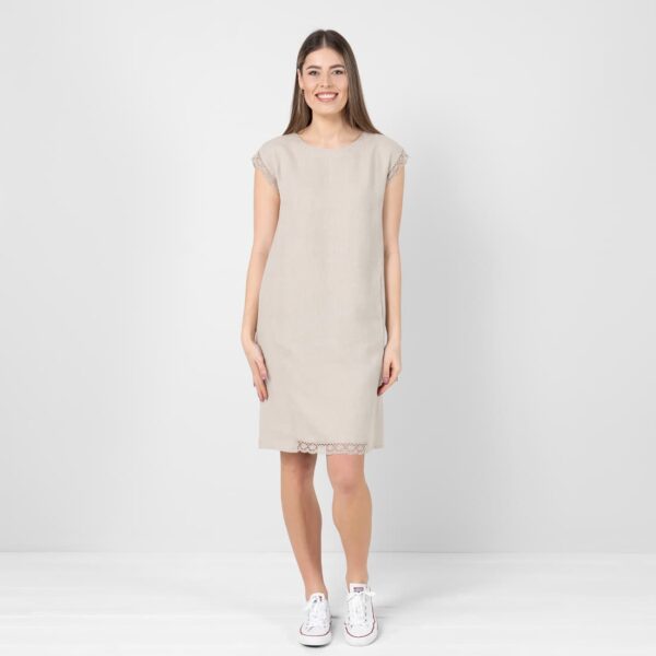 MILDA Robe lin naturel
