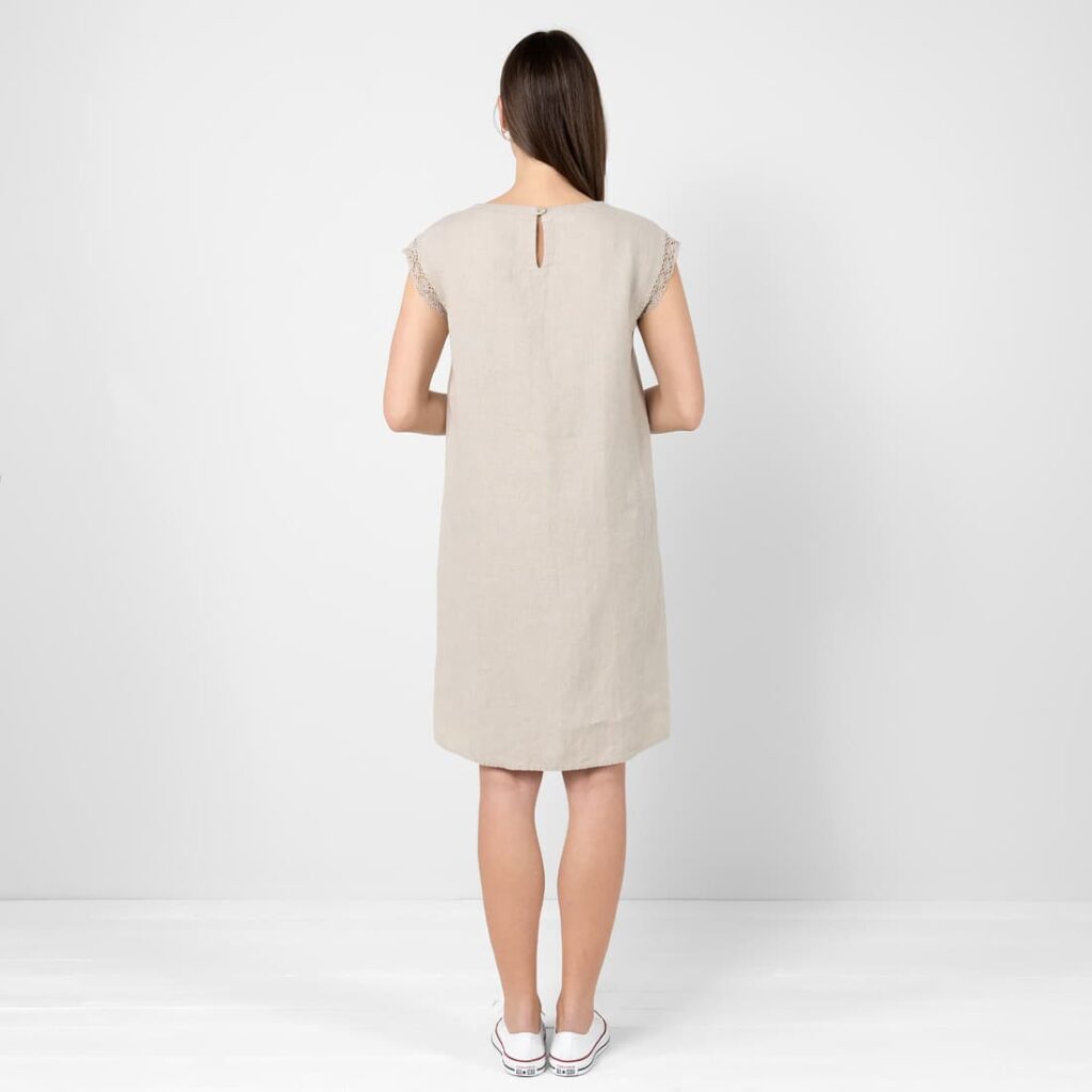 MILDA Robe lin naturel 4 MILDA Robe lin naturel – Image 4