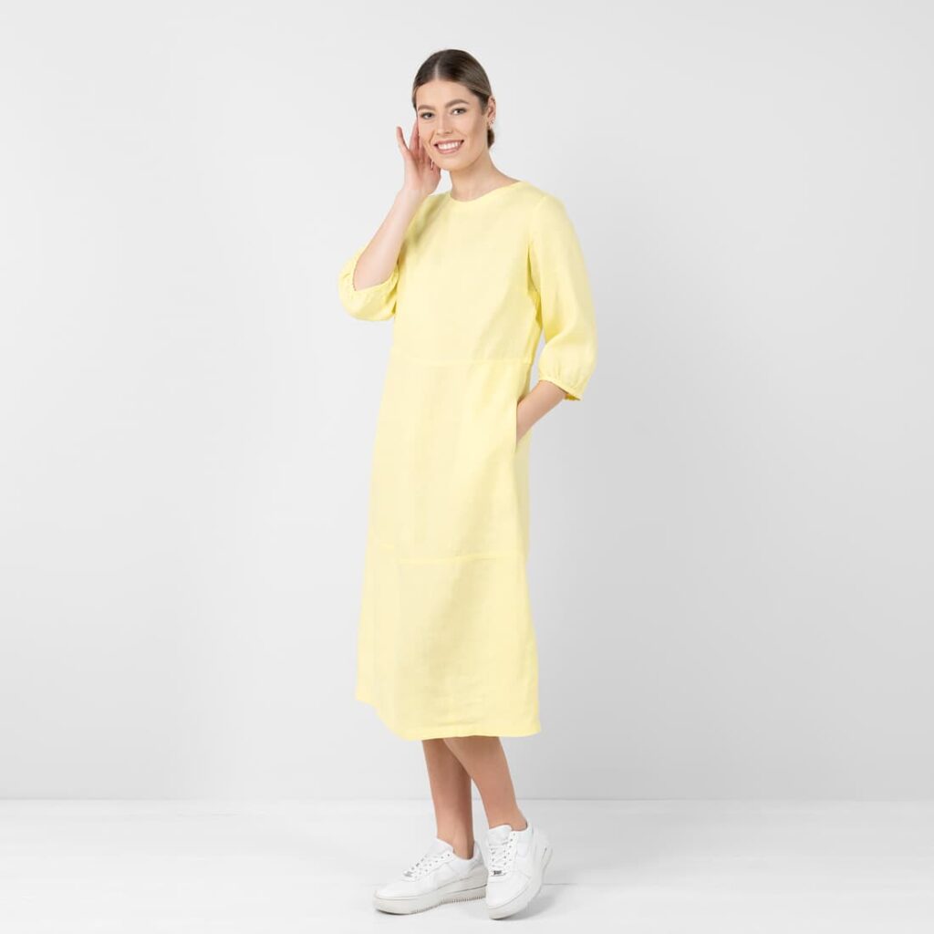 OSAKA Robe jaune 3 OSAKA Robe jaune – Image 3