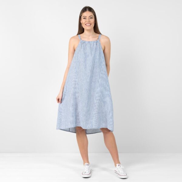 CARMEN Robe à rayures bleues
