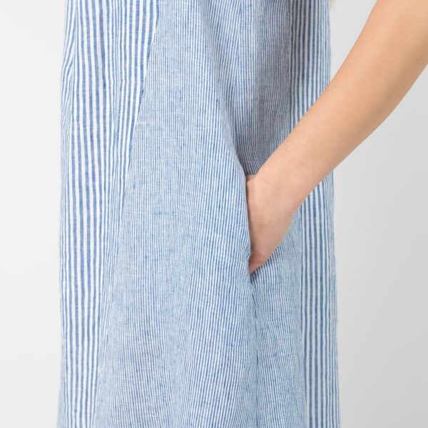 CARMEN Robe à rayures bleues – Image 5