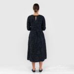 DELFINA Robe à fleurs noires