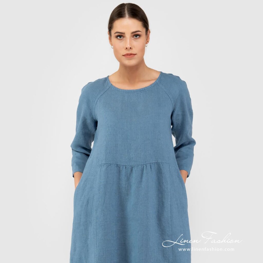 DELFINA Robe bleu sarcelle 2 DELFINA Robe bleu sarcelle – Image 2