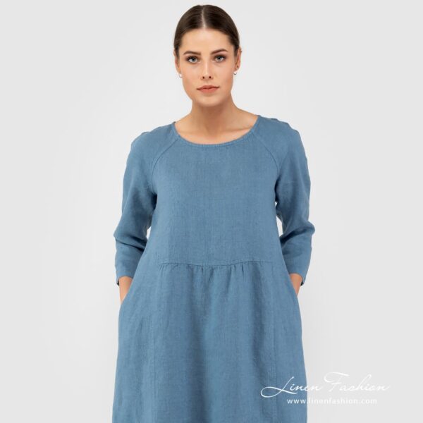 DELFINA Robe bleu sarcelle – Image 2