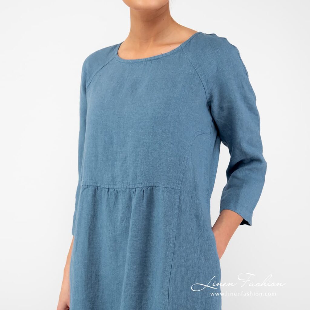 DELFINA Robe bleu sarcelle 3 DELFINA Robe bleu sarcelle – Image 3