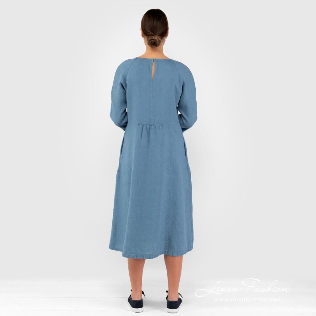 DELFINA Robe bleu sarcelle 4 DELFINA Robe bleu sarcelle – Image 4
