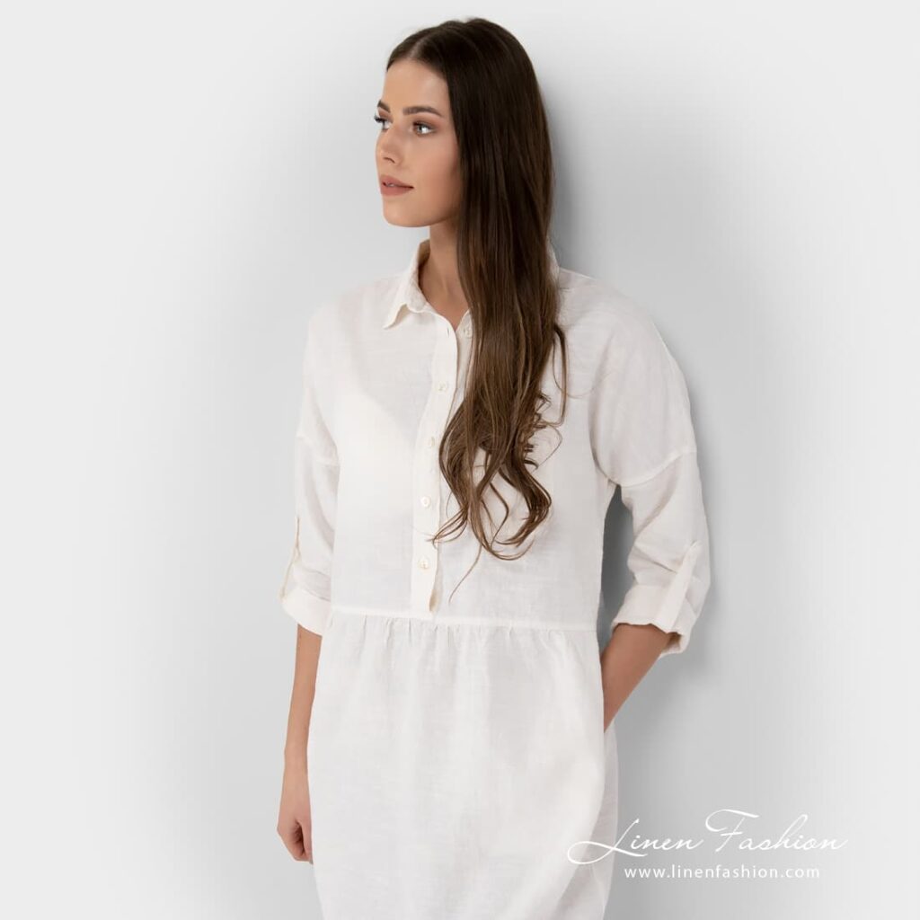 JUDIT Robe blanche 3 JUDIT Robe blanche – Image 3