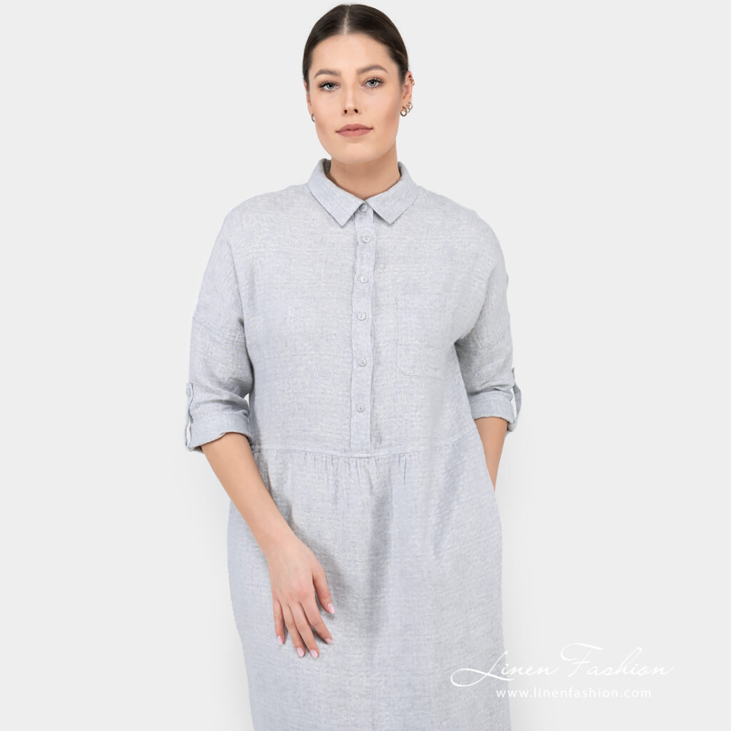 JUDIT Robe grise 2 JUDIT Robe grise – Image 2