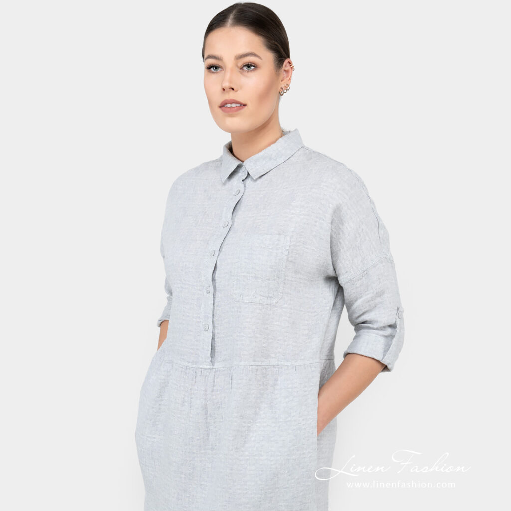 JUDIT Robe grise 3 JUDIT Robe grise – Image 3