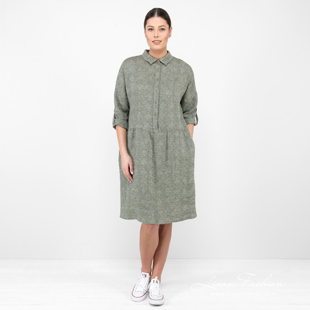 JUDIT Robe vert mousse 1 JUDIT Robe vert mousse