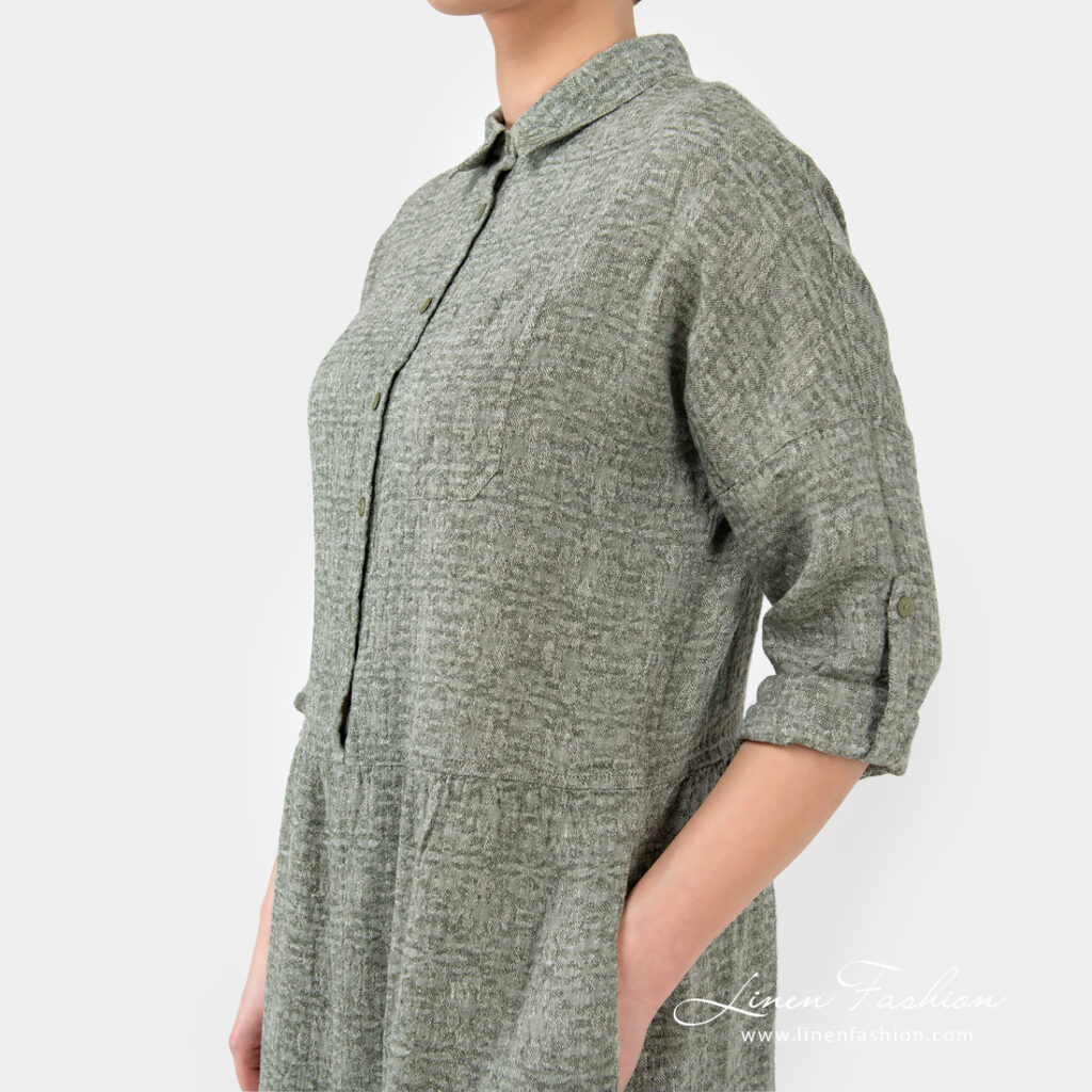 JUDIT Robe vert mousse 3 JUDIT Robe vert mousse – Image 3