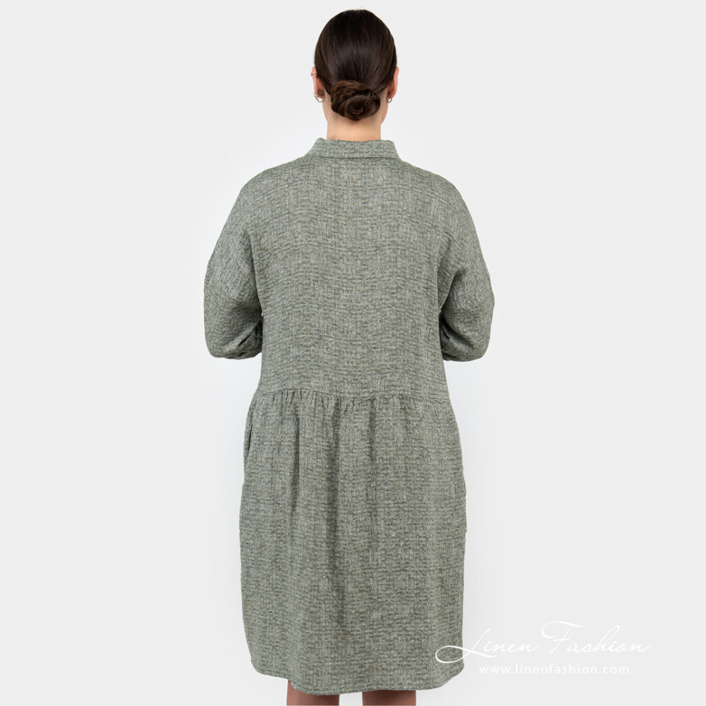 JUDIT Robe vert mousse 5 JUDIT Robe vert mousse – Image 5