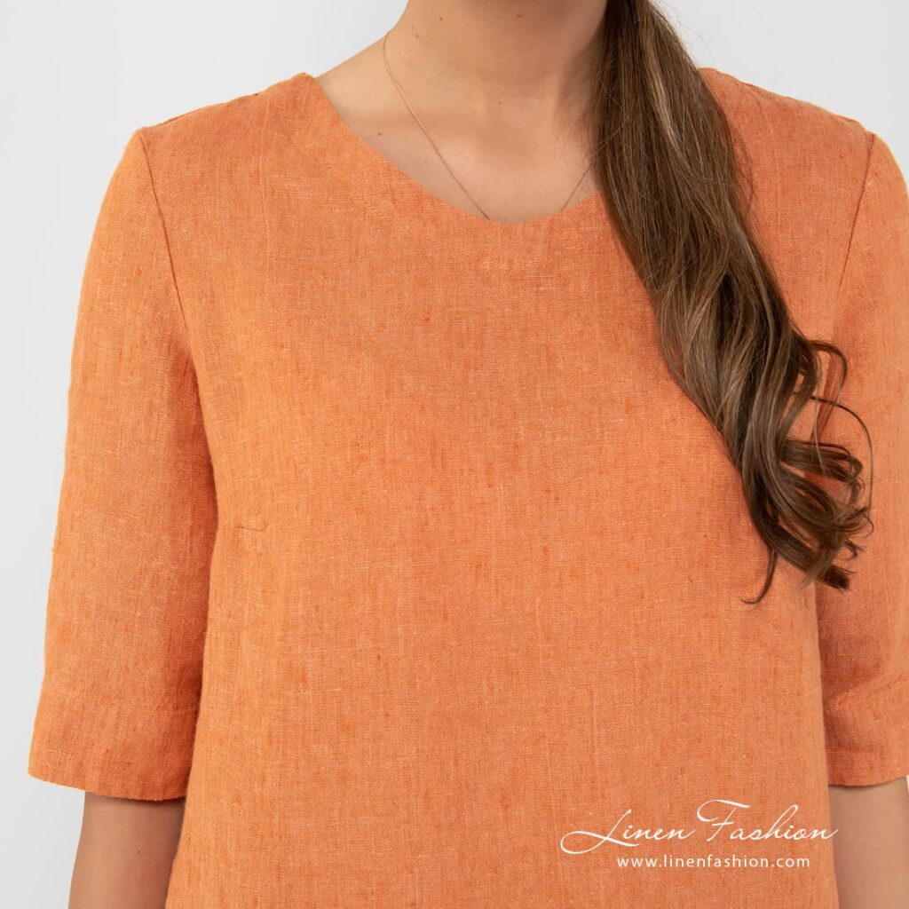 MALVINA Robe orange 4 MALVINA Robe orange – Image 4