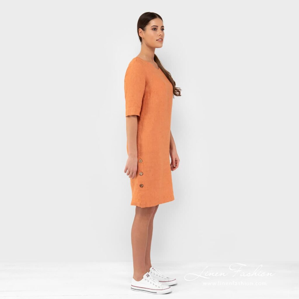 MALVINA Robe orange 3 MALVINA Robe orange – Image 3