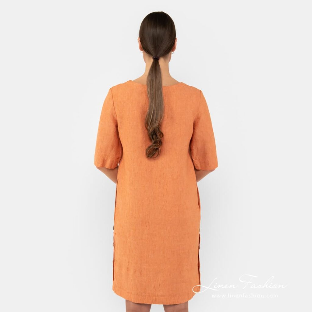 MALVINA Robe orange 6 MALVINA Robe orange – Image 6
