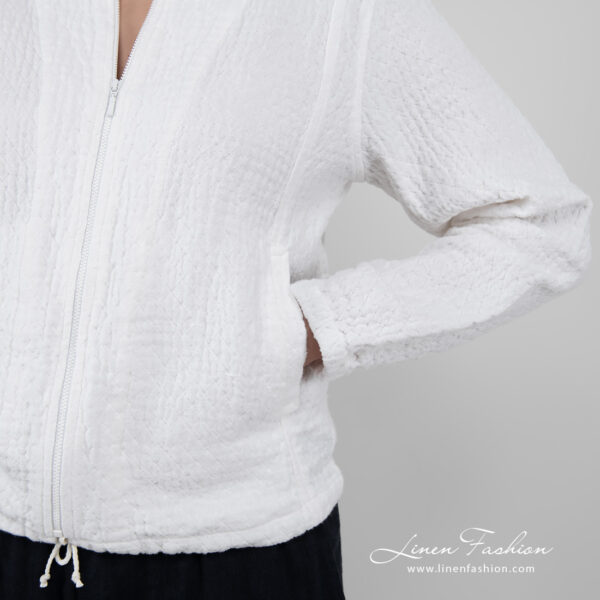MANGA Blouson bomber blanc – Image 4
