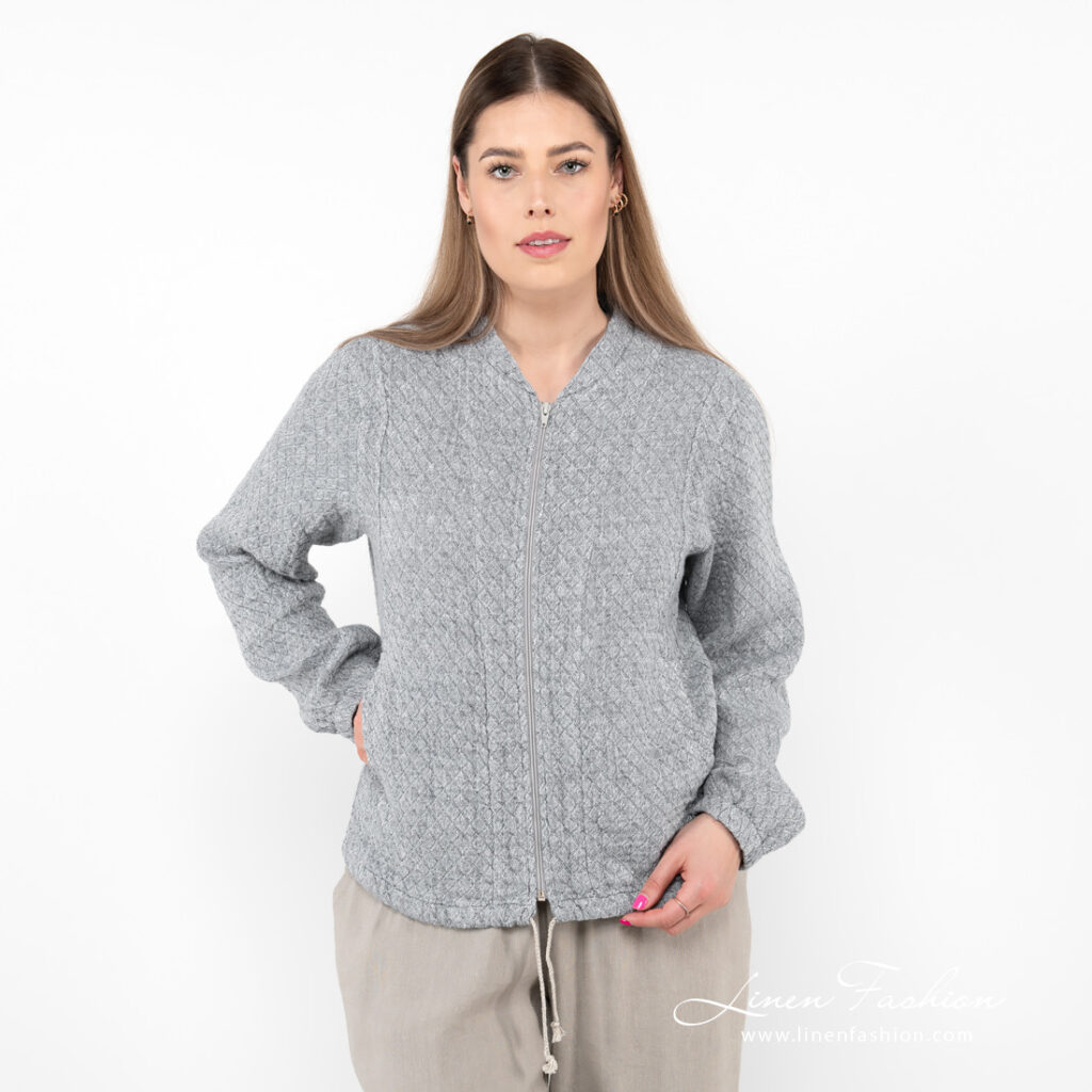 MANGA Blouson bomber gris 3 MANGA Blouson bomber gris – Image 3