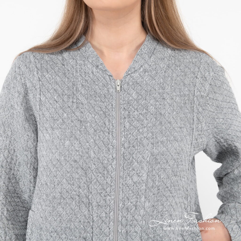 MANGA Blouson bomber gris 4 MANGA Blouson bomber gris – Image 4