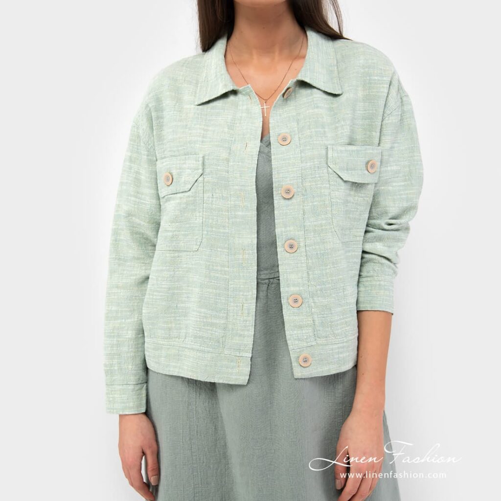 MONACO Veste vert clair 3 MONACO Veste vert clair – Image 3
