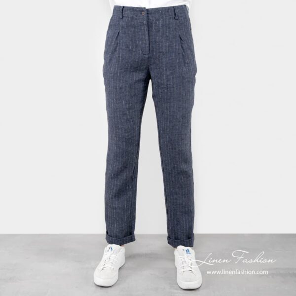 POKI Pantalon bleu à rayures