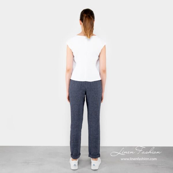 POKI Pantalon bleu à rayures – Image 2