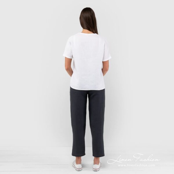 VIETNAM white linen blouse back side