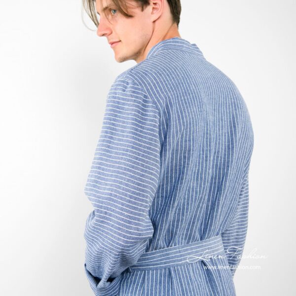 ARAS Peignoir bleu rayures – Image 5