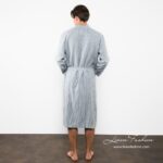 ARAS Peignoir gris rayures