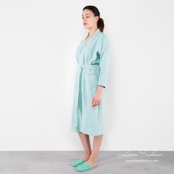 Womens robe in light green color, MARY.