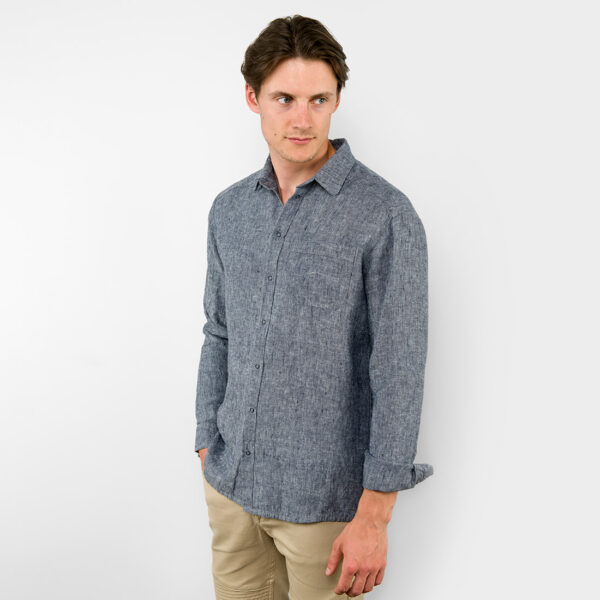 LONGO Chemise bleu foncé