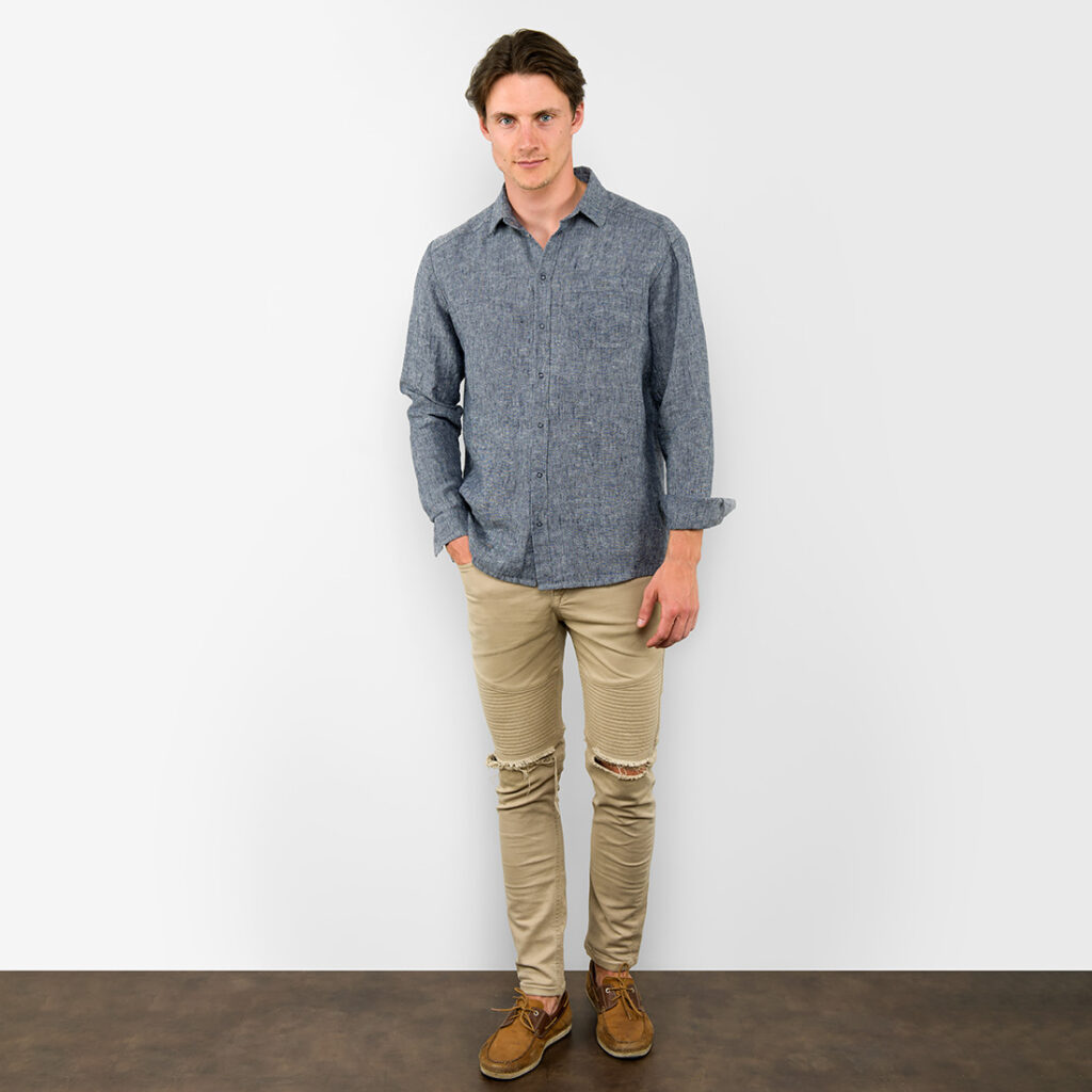 LONGO Chemise bleu foncé 2 LONGO Chemise bleu foncé – Image 2