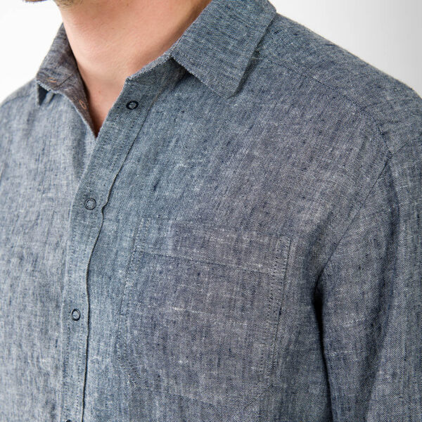 LONGO Chemise bleu foncé – Image 3