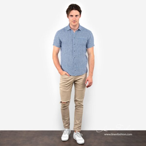 CORTO Chemise à carreaux bleus – Image 2
