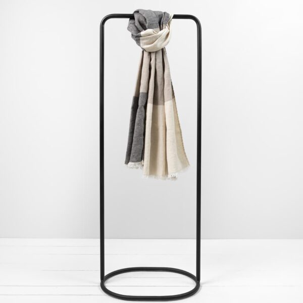 TORBY Châle beige noir – Image 2