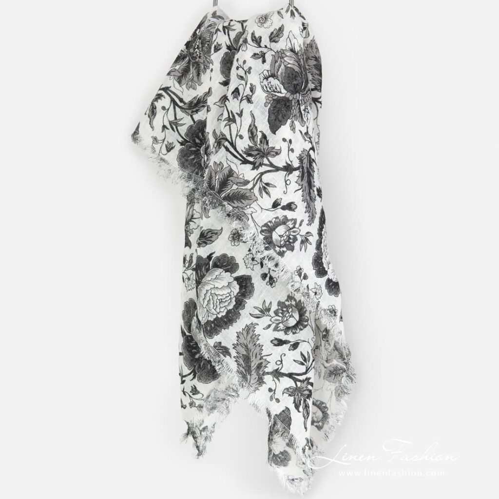 GARDENIA Foulard noir 2 GARDENIA Foulard noir – Image 2