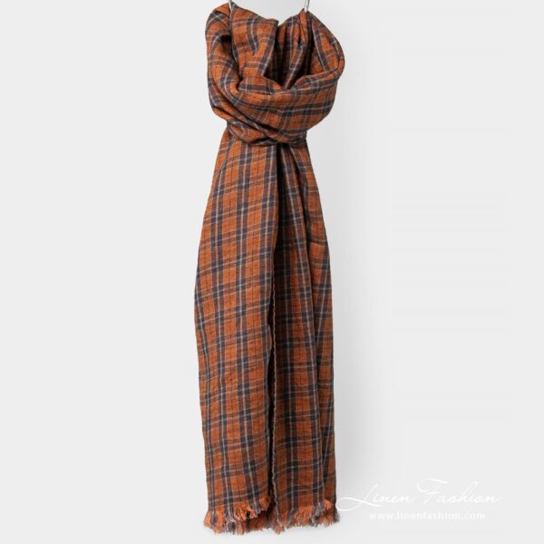 ZOLO Châle brun orange