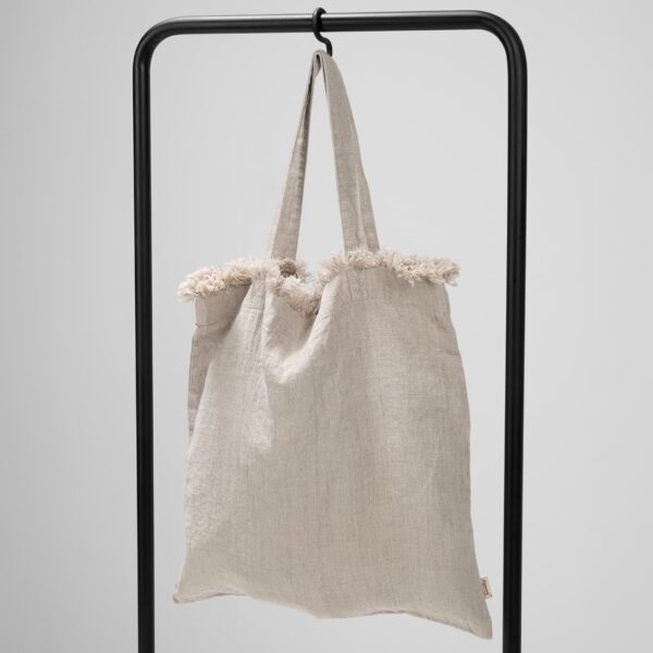 natural washed linen bag