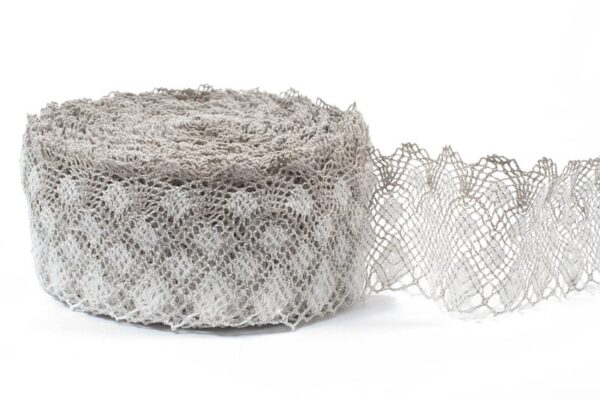 Dentelle de lin blanche et naturelle No. 31