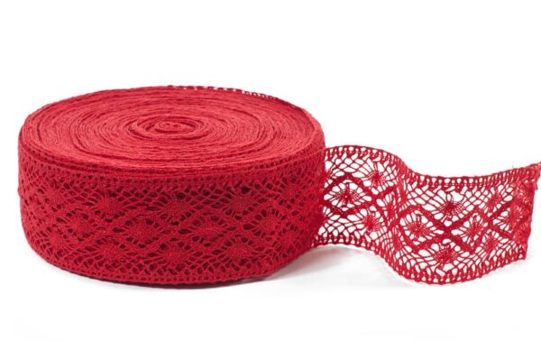 Dentelle de lin rouge No. 25