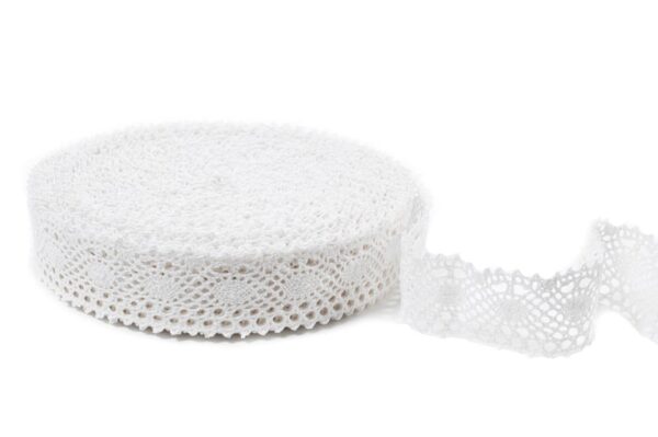Dentelle de lin blanc optique No. 32