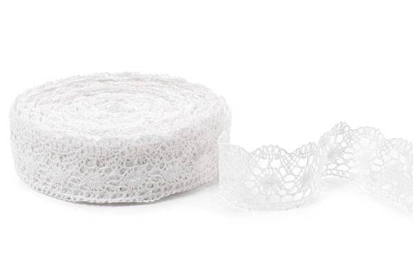 Dentelle de lin blanc optique No. 43