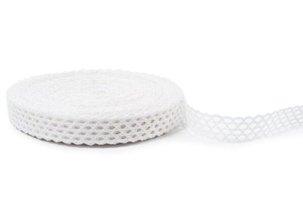 Dentelle de lin blanc optique No. 37