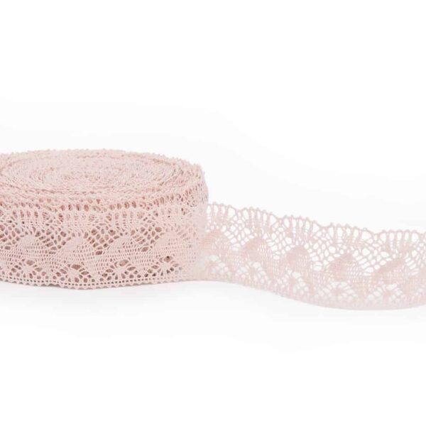 Dentelle de lin rose pâle No. 54