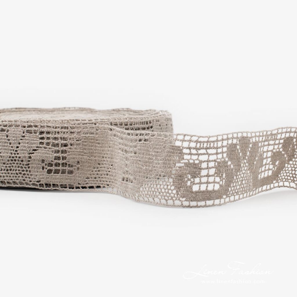 Natural linen lace no.68