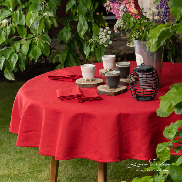 LUNA Nappe ronde/ovale rouge – Image 2