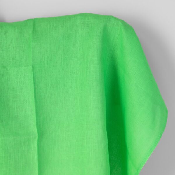 Tissu de lin uni vert fluo